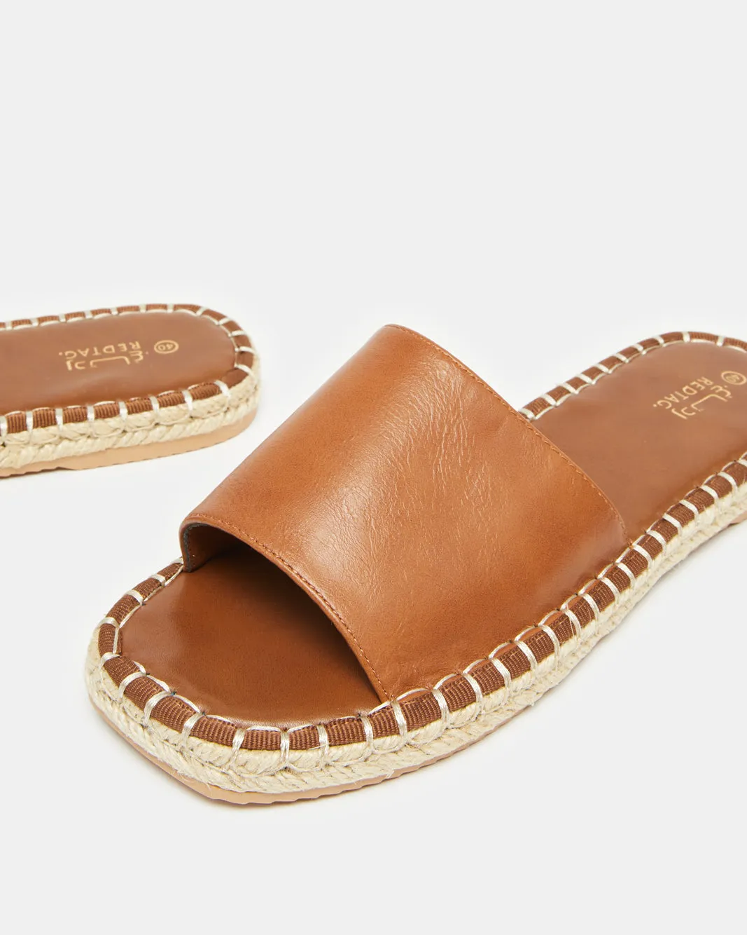 Women Brown Espadrille Mule