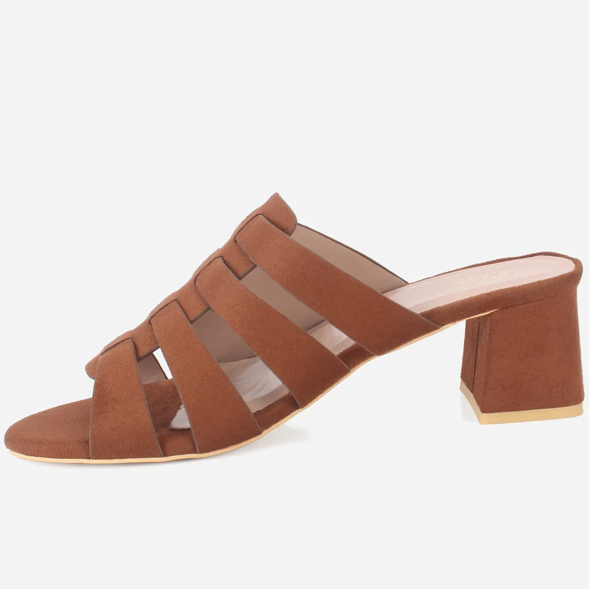 Womens "CHANTRIA" Open Toe Block Heel Sandals