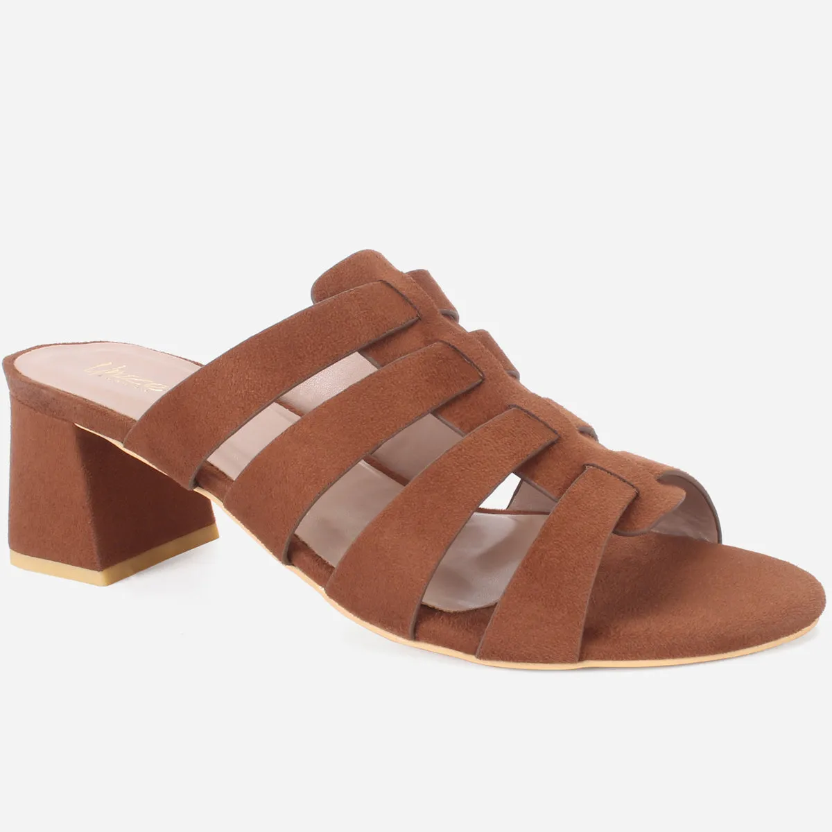 Womens "CHANTRIA" Open Toe Block Heel Sandals