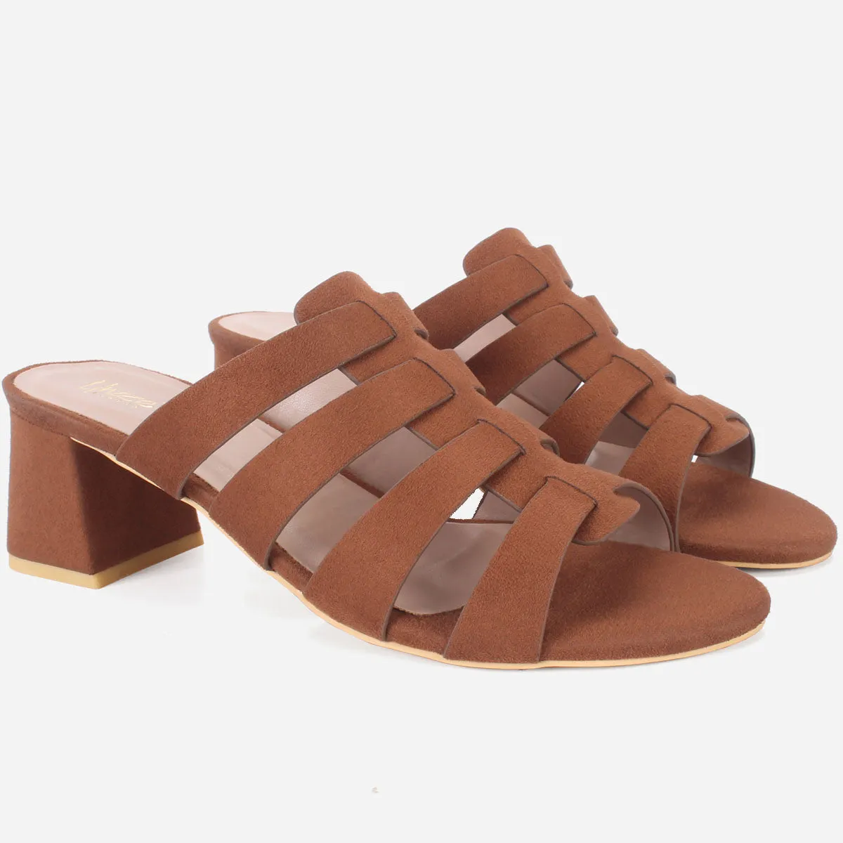 Womens "CHANTRIA" Open Toe Block Heel Sandals