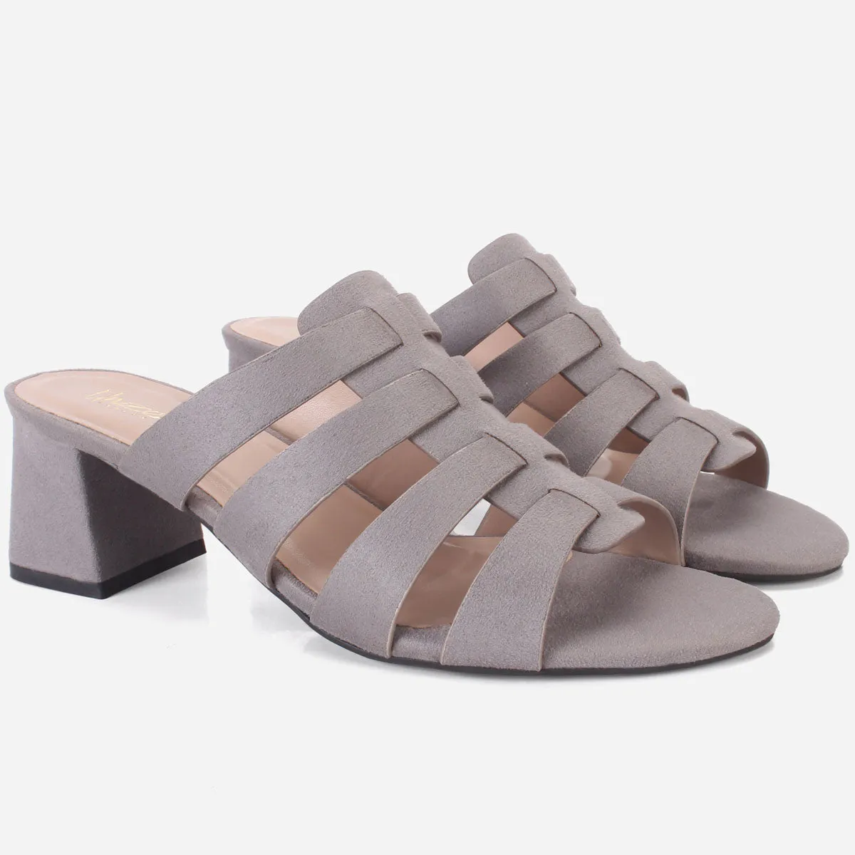 Womens "CHANTRIA" Open Toe Block Heel Sandals