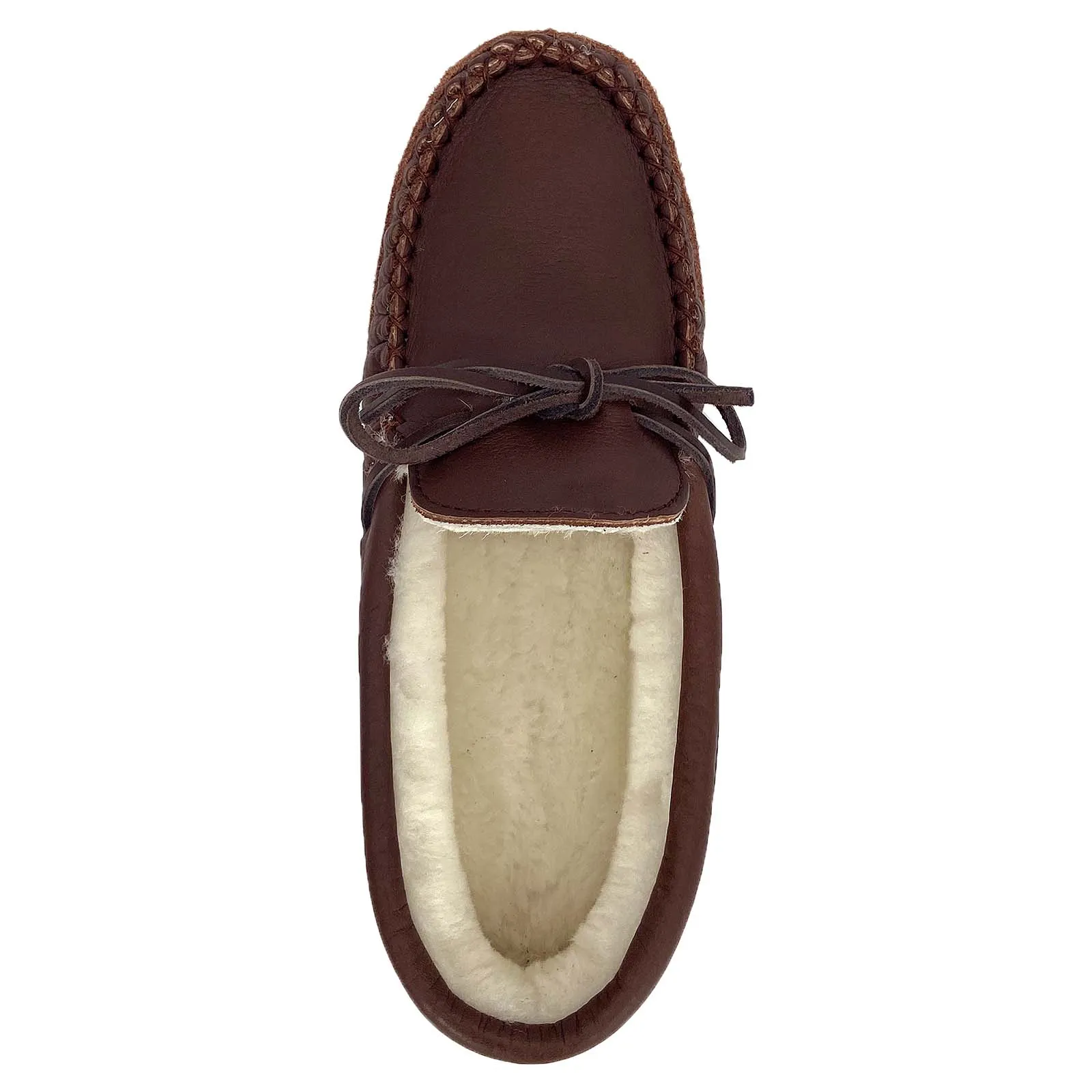 Women's Sheepskin Lined Dark Brown Moccasins (Clearance)