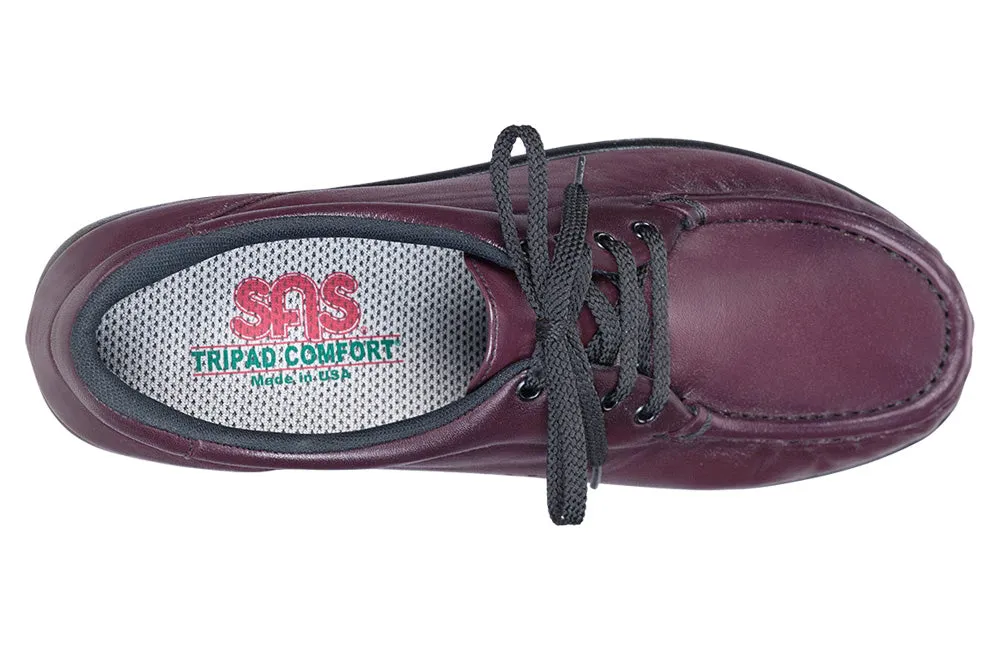 Women's Take Time Lace Up Loafer in Antique Wine