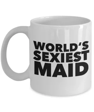 World's Sexiest Cleaning Maid Mug Joke Gag Gift Ceramic Coffee Cup﻿