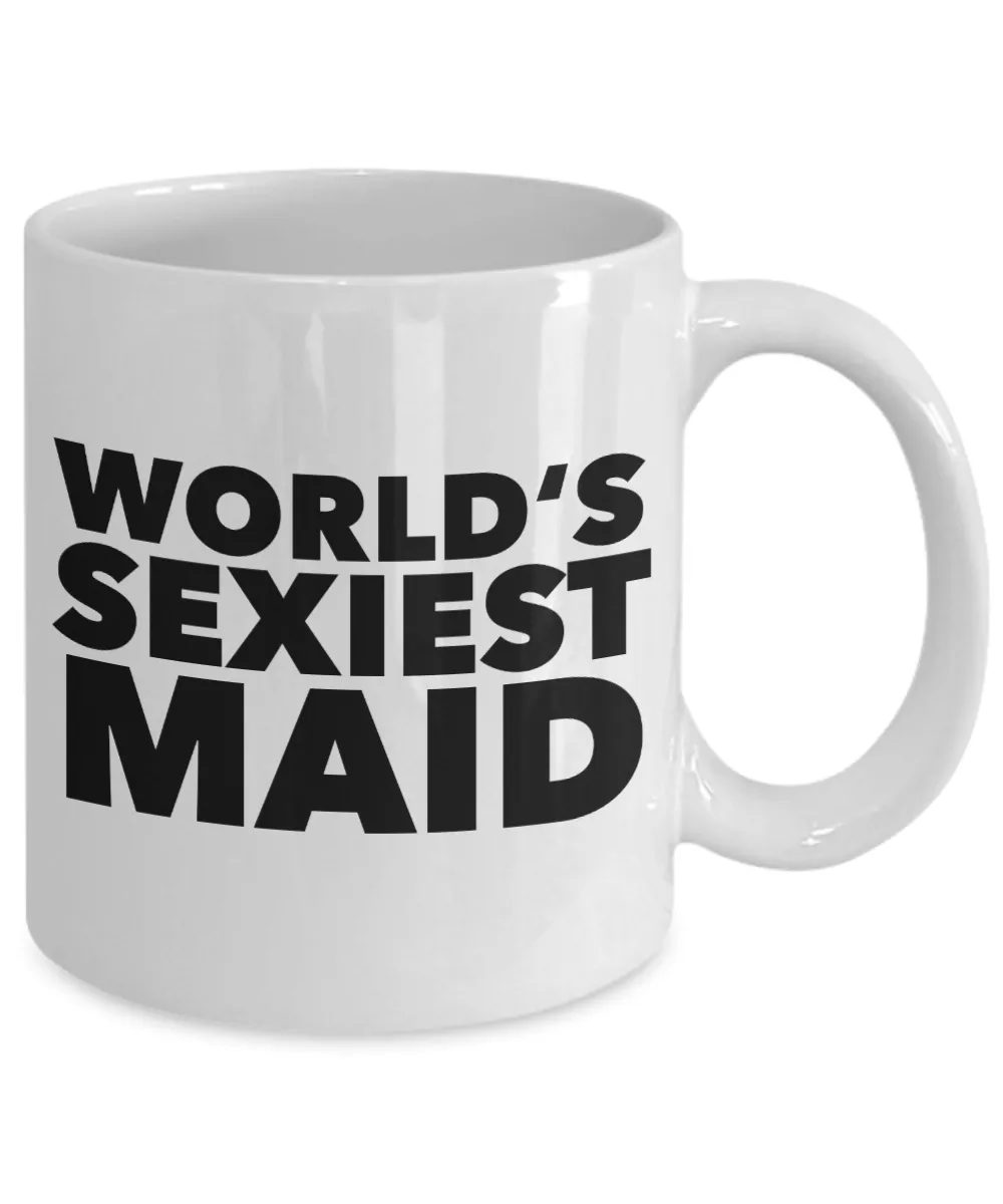 World's Sexiest Cleaning Maid Mug Joke Gag Gift Ceramic Coffee Cup﻿