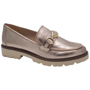 Zanni & Co Womens Rose Gold Loafer - Saphin
